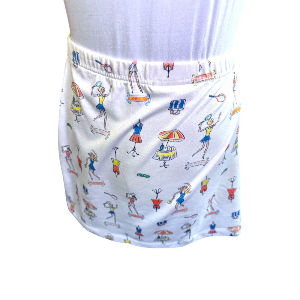 Tail Womens Tennis Skirt Colorful Cartoon Print Pull-On Elastic Waist - Picture 5 of 8